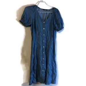 zero womens chambray dress sz 34/ 6
